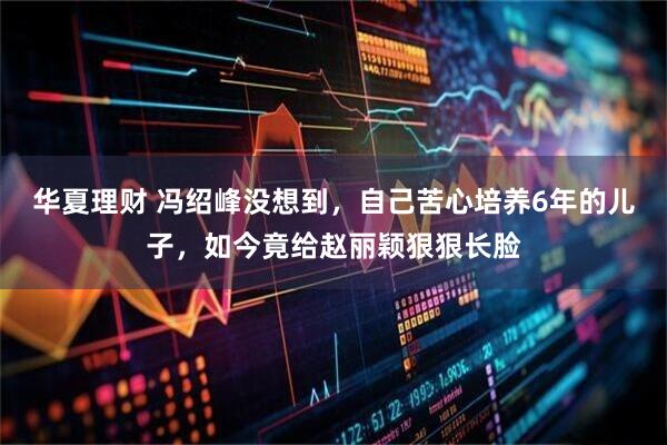 华夏理财 冯绍峰没想到，自己苦心培养6年的儿子，如今竟给赵丽颖狠狠长脸