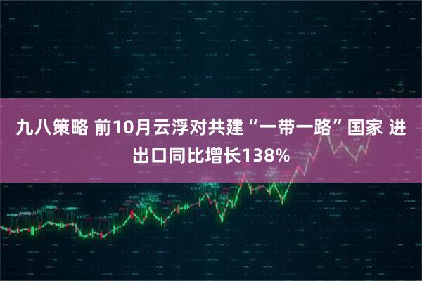 九八策略 前10月云浮对共建“一带一路”国家 进出口同比增长138%